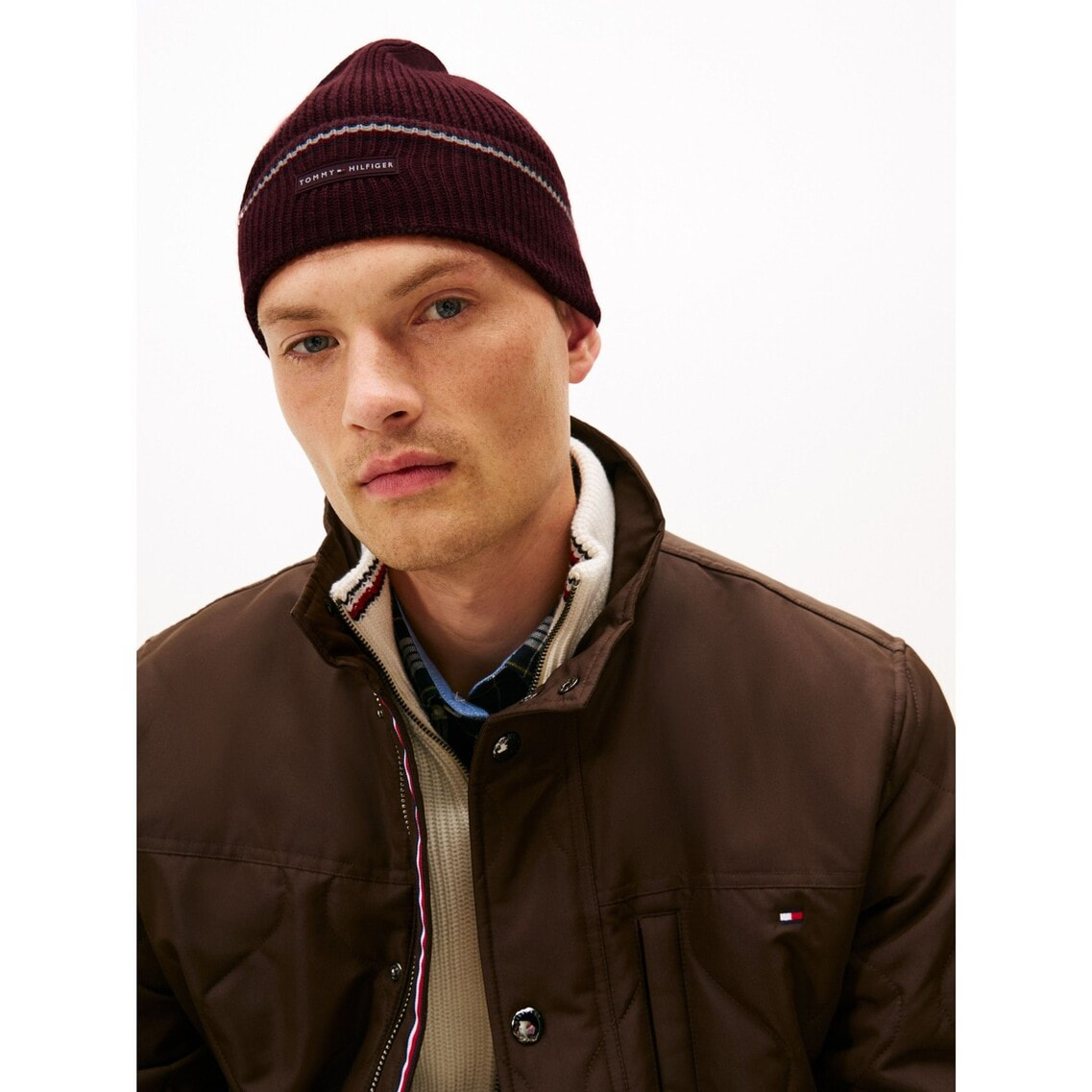 トミー ヒルフィガー（ ）/ライン入りニットキャップ 3点でさらに10％OFF】ライン入りニットキャップ | トミー ヒルフィガー