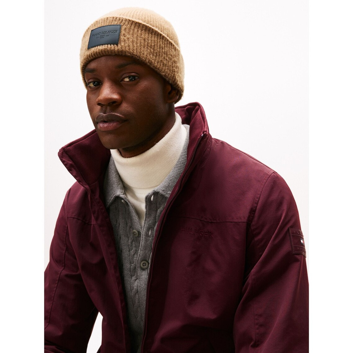 レザーパッチビーニー | トミー ヒルフィガー | トミー ヒルフィガー