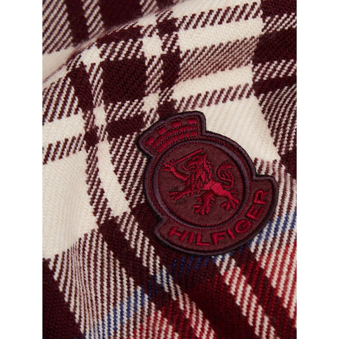 3点でさらに10％OFF】クレストチェックマフラー | トミー ヒルフィガー