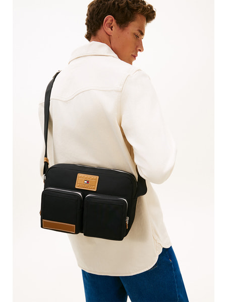 ハワイ購入 トミーバック 鞄 TOMMY HILFIGER トミーヒルフィガー ショルダーバッグ1ブラウンハワイ