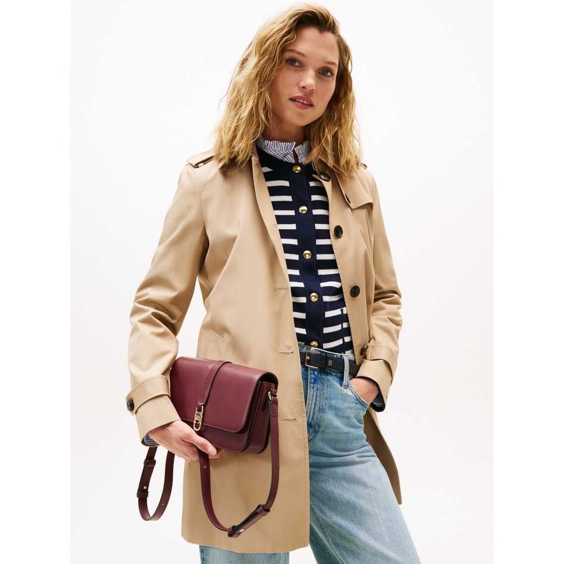 JISOO着用】リブレフラップクロスボディバッグ | トミー ヒルフィガー