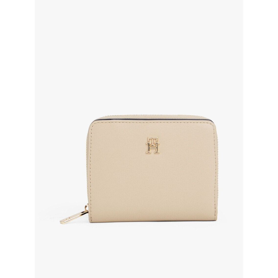 【新品】トミーヒルフィガー TH エッセンシャル スモールウォレット ベージュ トミー ヒルフィガー TOMMY HILFIGER ロゴスモールジップウォレット