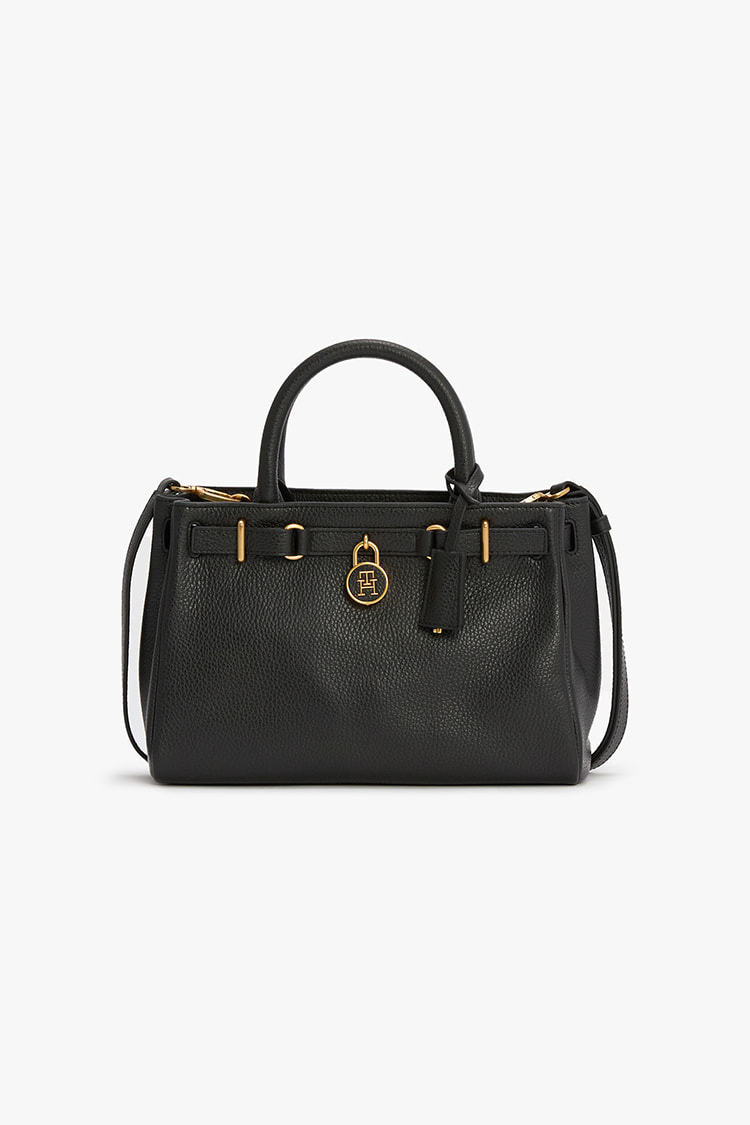 【美品】トミーヒルフィガー レザー バッグ ブラック ゴールド金具  A4 2点でさらに10％OFF】モノグラムミニトートバッグ | トミー