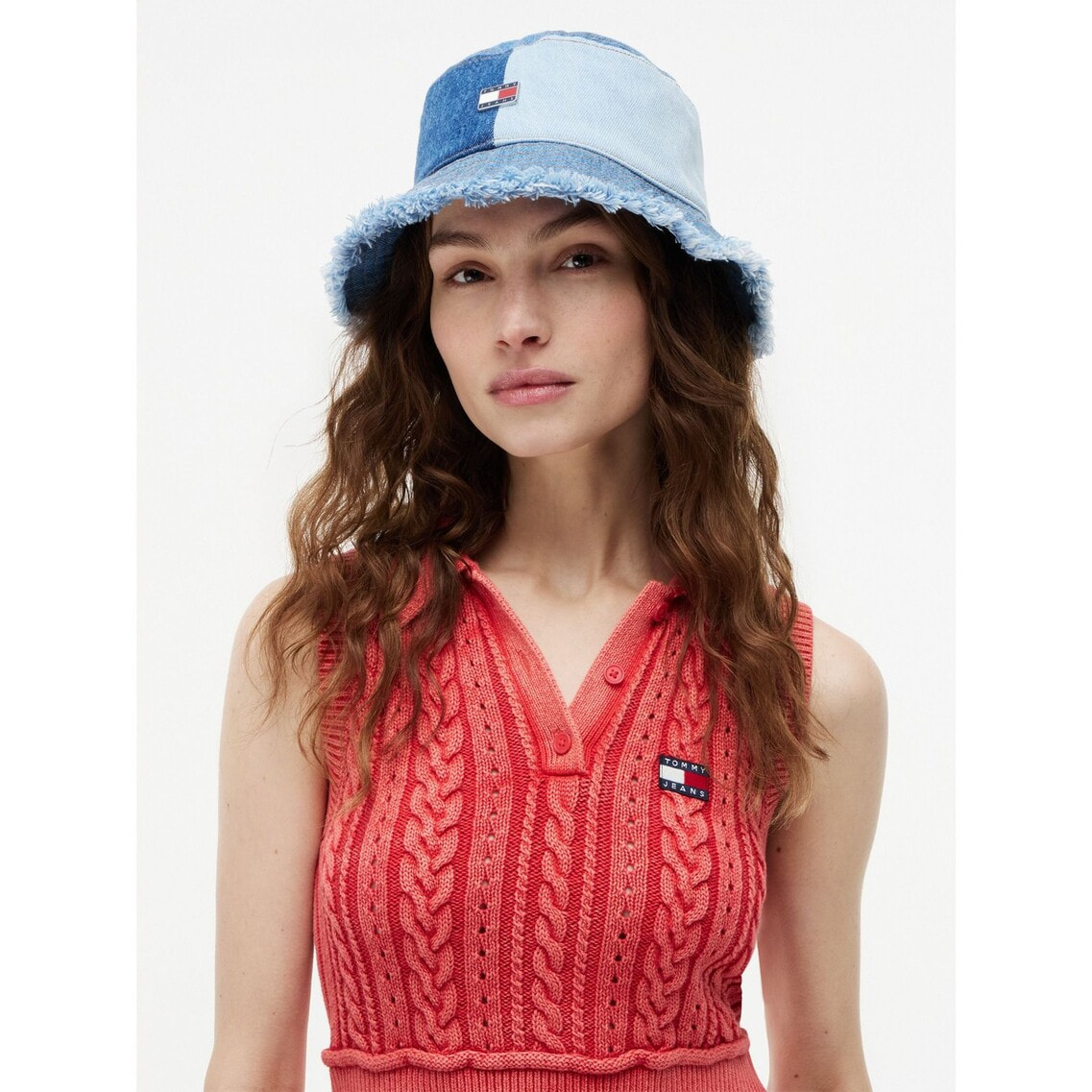 2点でさらに10％ off】デニムパッチワークバケットハット | トミー