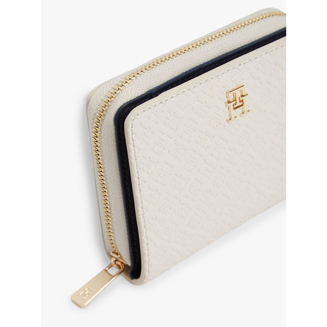【新品】トミーヒルフィガー ラウンドジップ 長財布 TH 金ロゴ ベージュ レア TOMMY HILFIGER - 新品 トミーヒルフィガー 長財布 THロゴ 小銭入れ