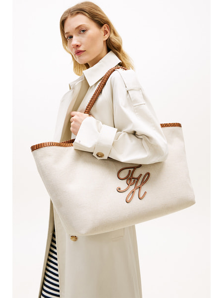  ✨トミーヒルフィガー✨ツイード✨トートバッグ✨肩がけ トミー ヒルフィガー TOMMY HILFIGER 【オンライン限定】ミディアム