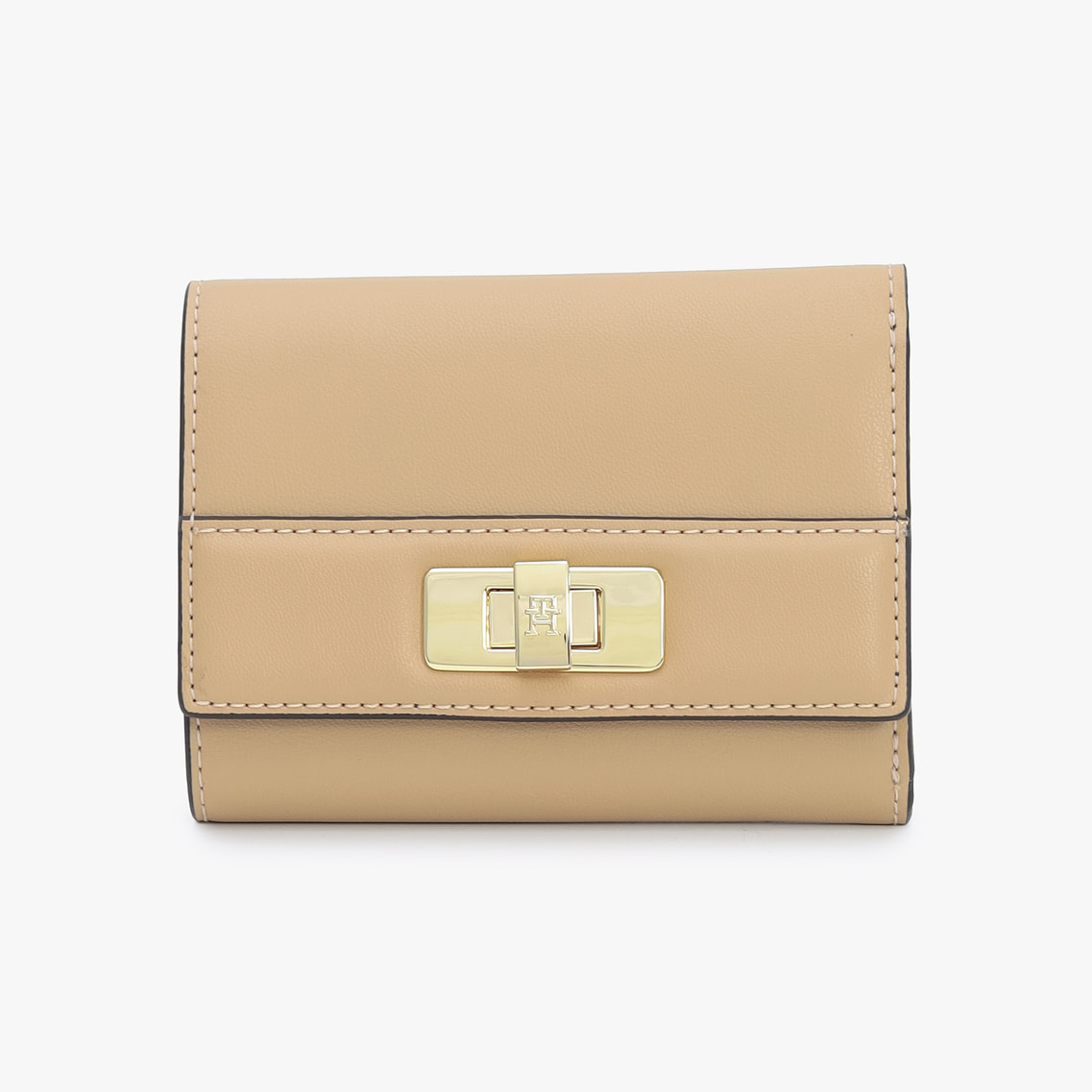 【新品】トミーヒルフィガー 三つ折り財布 ウォレット ワインレッドモノグラムロゴ TOMMY HILFIGER - 【新品】トミーヒルフィガー 三つ折り財布