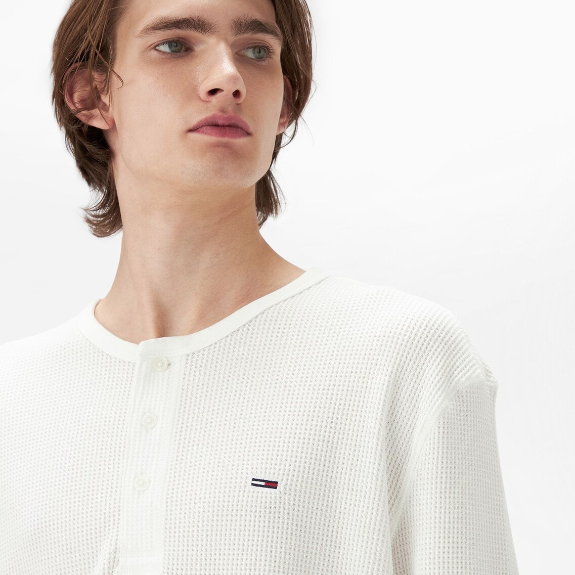 レギュラーワッフルヘンリーネックTシャツ 2点でさらに10％OFF】レギュラーワッフルヘンリーネックTシャツ