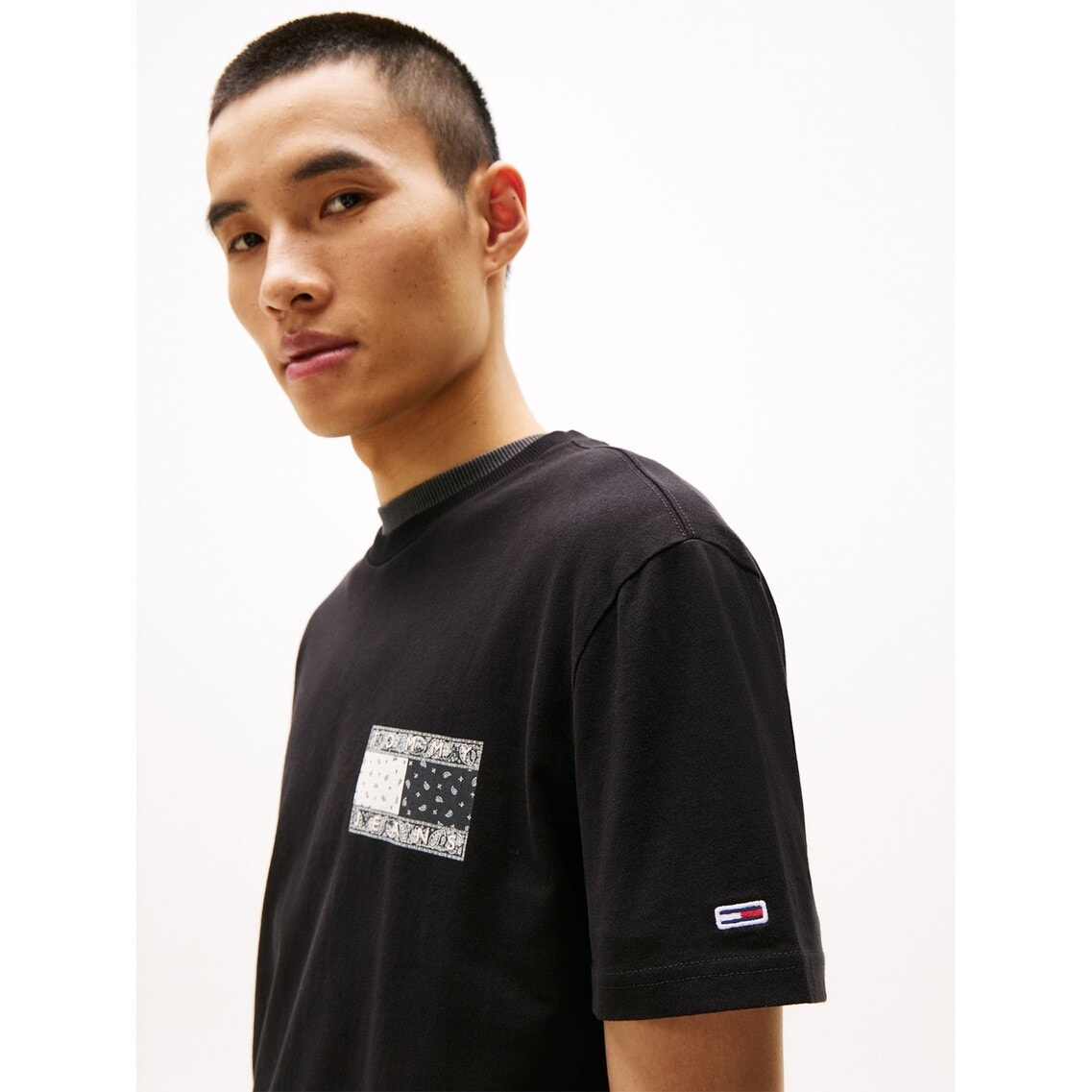 2点でさらに10％OFF】レギュラーペイズリーフラッグTシャツ