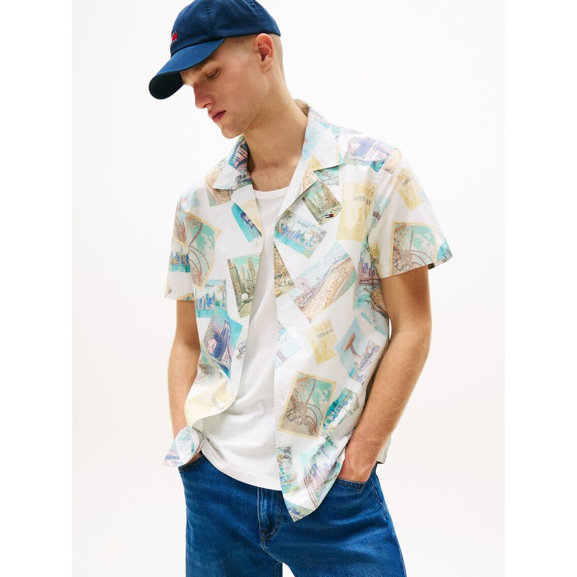 トミー ジーンズ（ JEANS）/オールオーバープリントポプリンキャンプシャツ オールオーバープリントポプリンキャンプシャツ | トミー ジーンズ