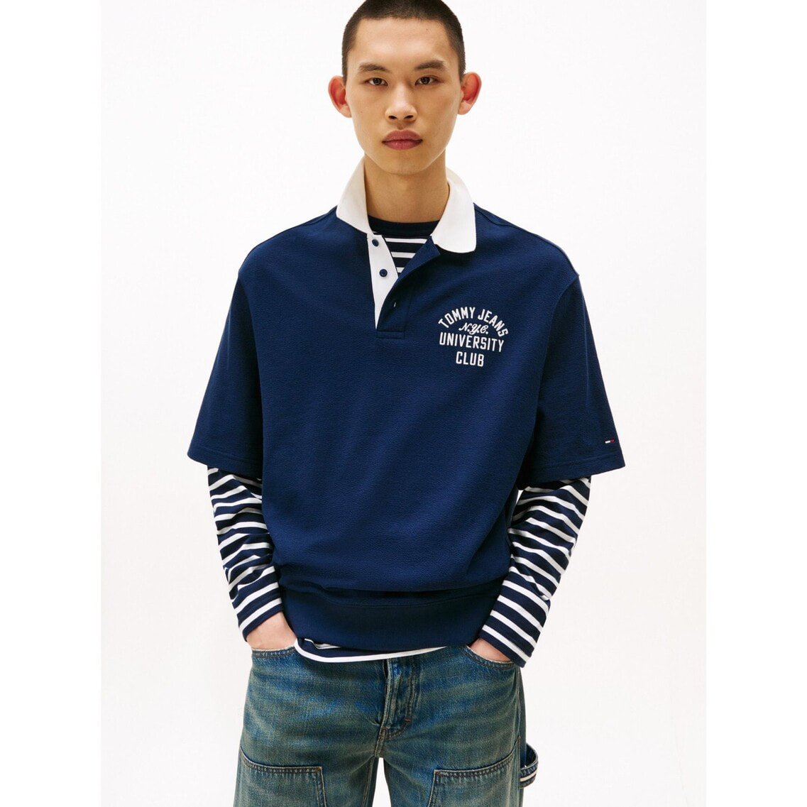 90sグラフィックショートスリーブラグビープルオーバー | トミー