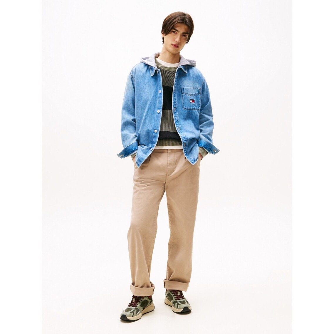 3点でさらに10％OFF】ソフトツイルチノパンツ | トミー ジーンズ