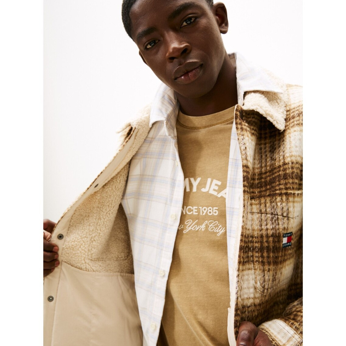 チェックテディオーバーシャツ | トミー ジーンズ | トミー