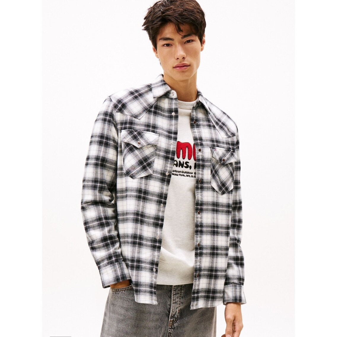 レギュラーフランネルチェックシャツ | トミー ジーンズ | トミー