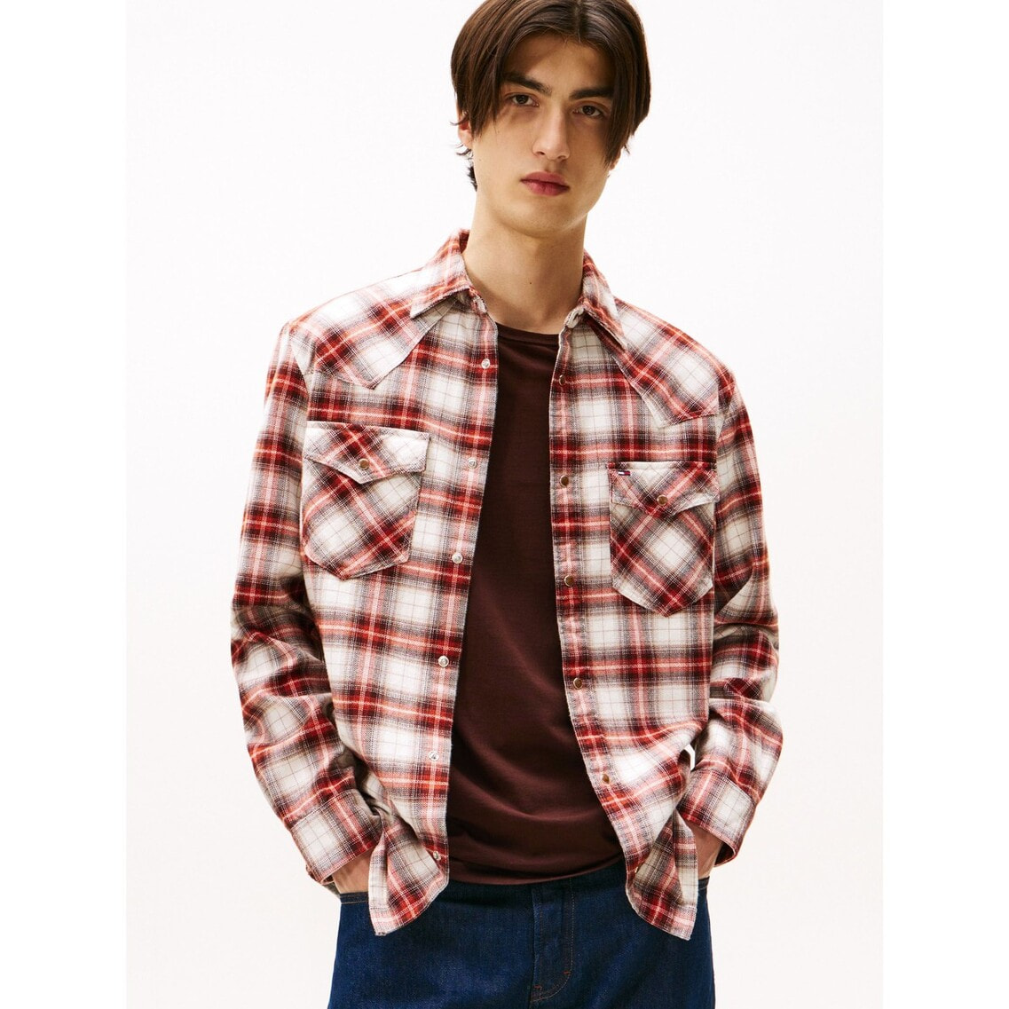 3点でさらに10％OFF】レギュラーフランネルチェックシャツ | トミー