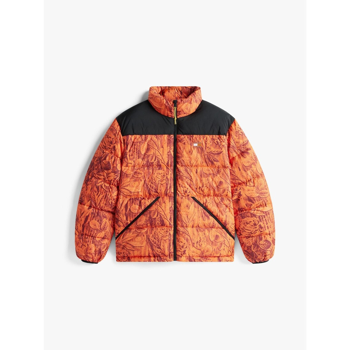 トミージーンズ カラー ブロック オーバー プリント パッファー ジャケット オールオーバープリントパッファジャケット | トミー ジーンズ