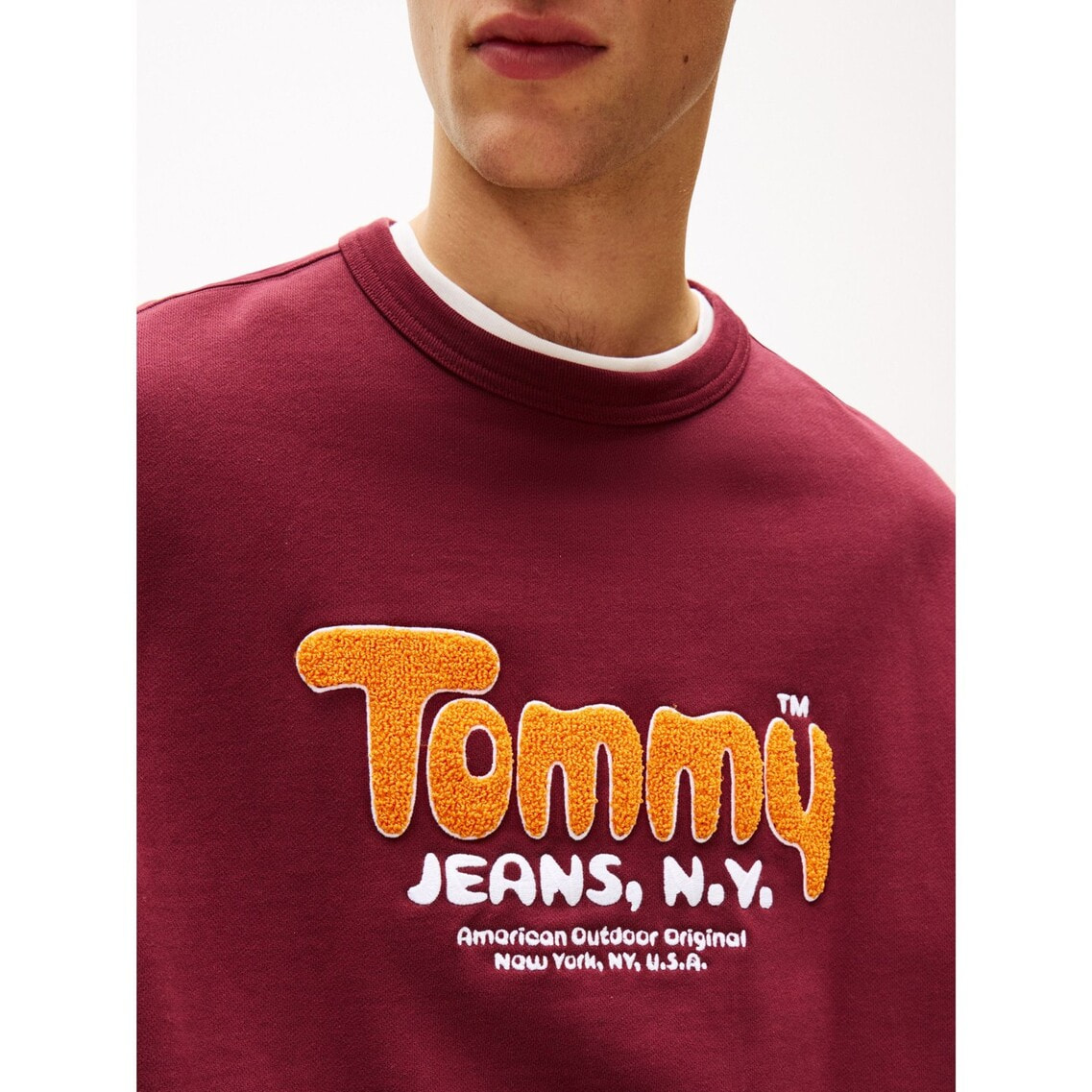 トミーヒルフィガー   フロントロゴ ハーフジップモックネックセーター(中間着(セーター