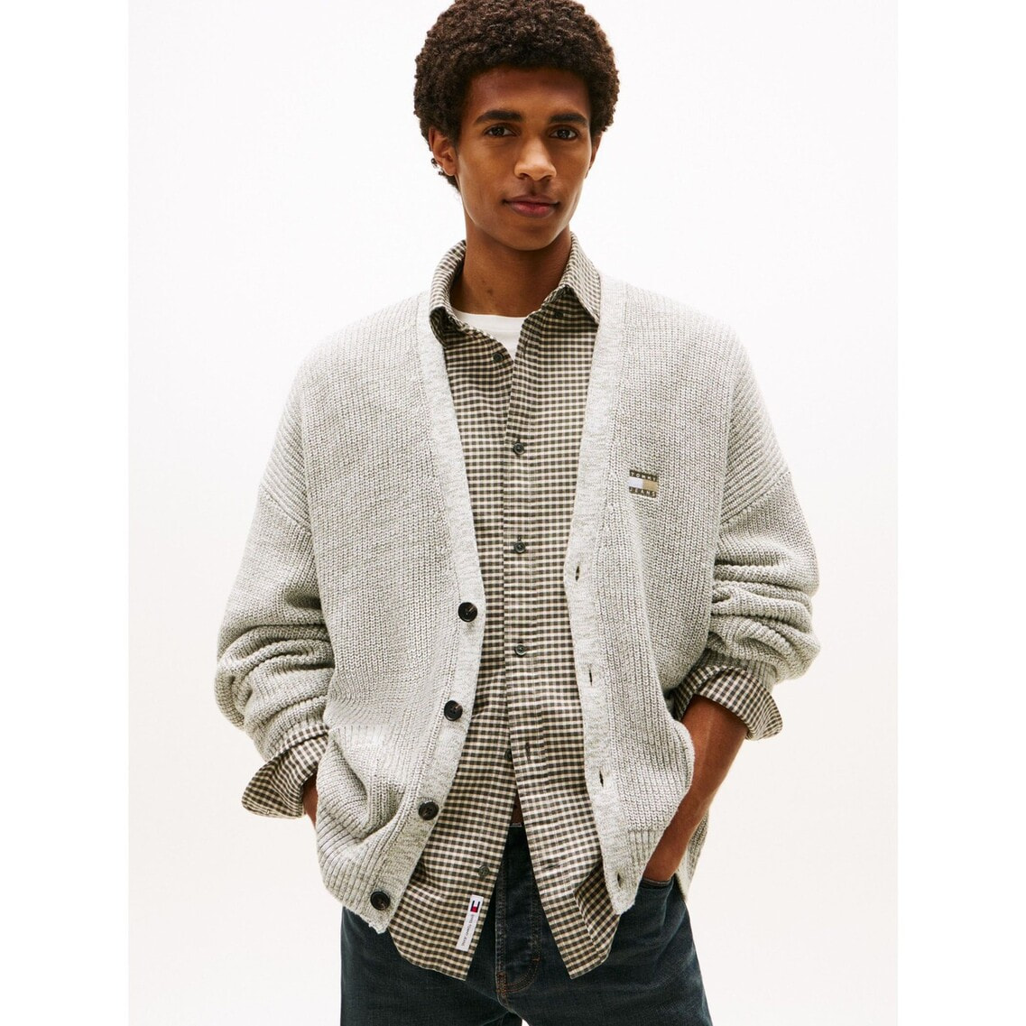 リラックスバッジマルチツイストカーディガン | トミー ジーンズ