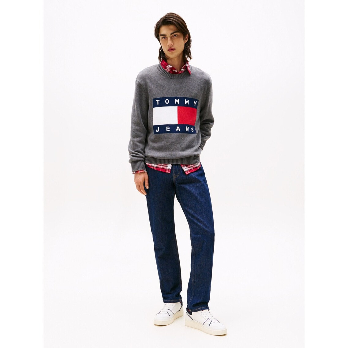 レギュラーメランジフラッグセーター | トミー ジーンズ | トミー