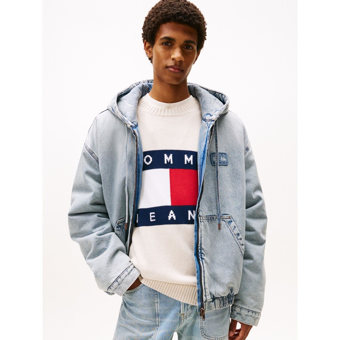 デニムパデッドフードジャケット | トミー ジーンズ | トミー