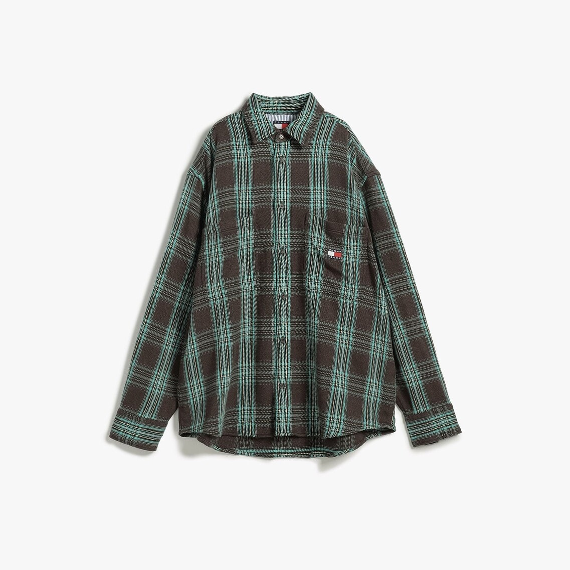 リラックスチェックブラッシュオーバーサイズシャツ | トミー ジーンズ