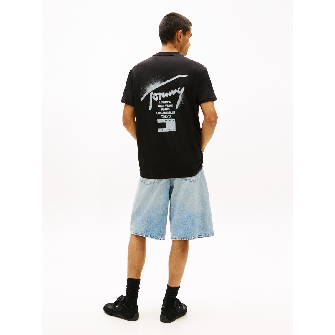 draw drawers ロゴ Tシャツ ネイビー レギュラーシティシグネチャーTシャツ | トミー ジーンズ | トミー
