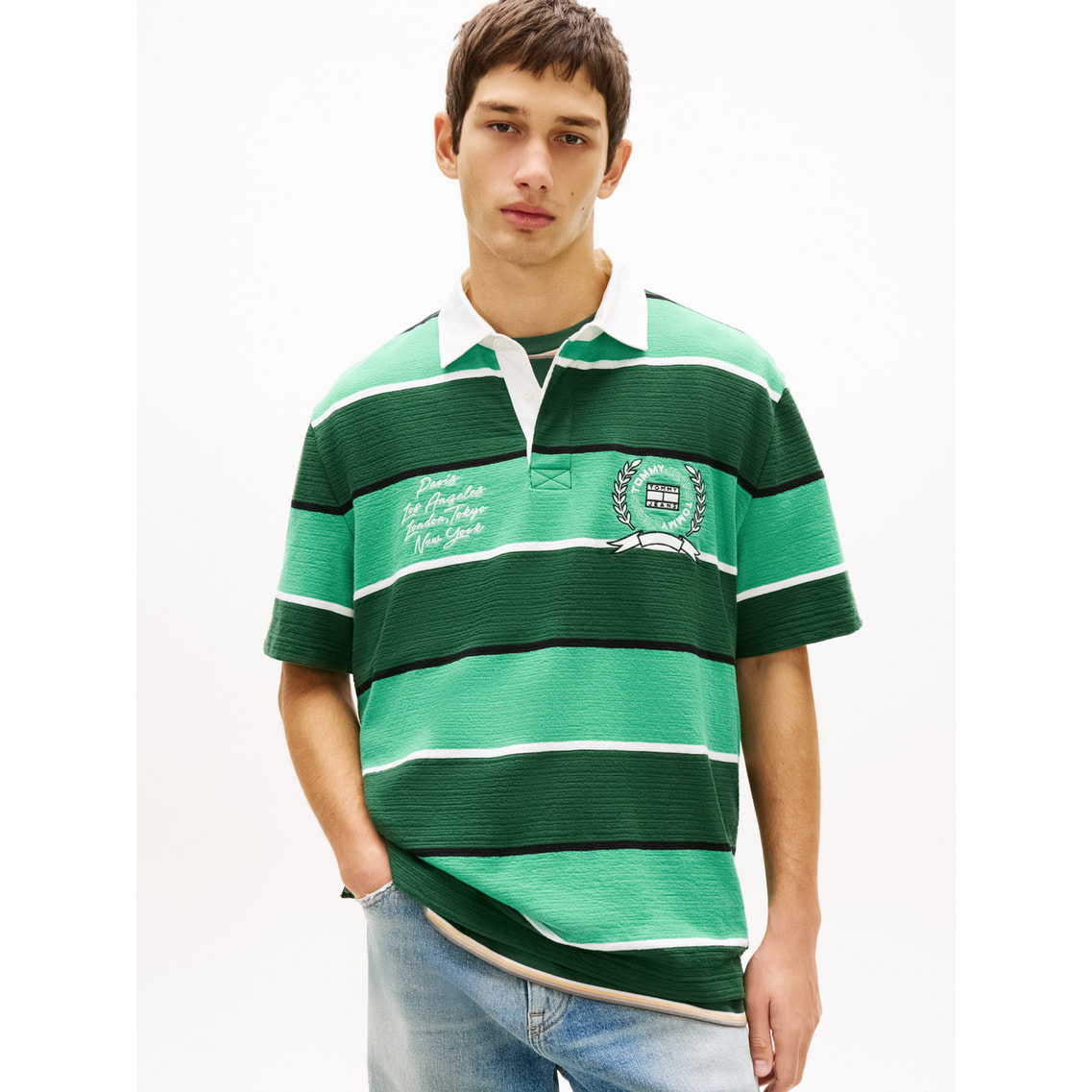 Pedestal ポロシャツ S 黒/白/緑 STUSSY（ステューシー） ポロシャツ 半袖 メンズ Terry Lion Zip