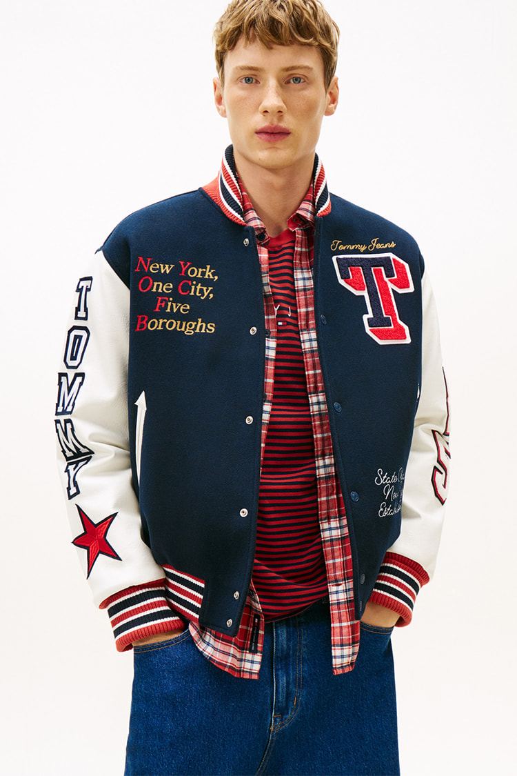   トミージーンズ　コート　ジャケット TOMMY JEANS コート ジャケット ロングバーシティコーチジャケット