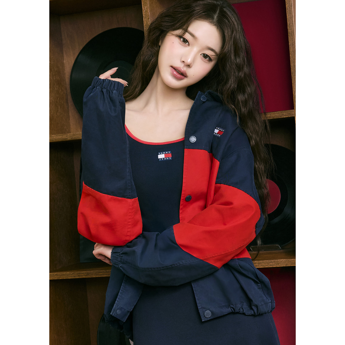 Tomy出品 JANG WON YOUNG着用】カラーブロックオーバーシャツ | トミー ジーンズ