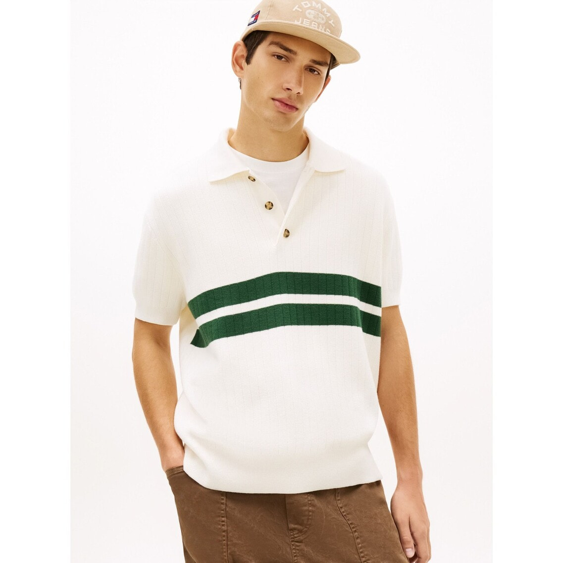 2点でさらに10％ off】ショートスリーブニットポロ | トミー ジーンズ