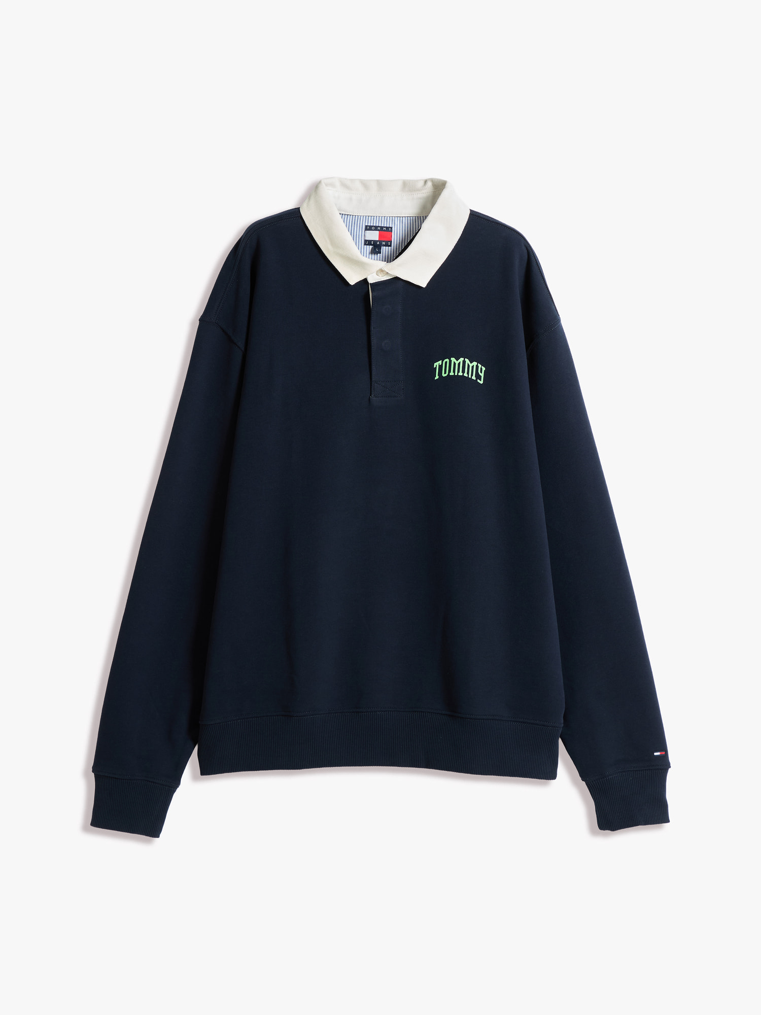 【美品】古着　トミーヒルフィガー　ラガーシャツ　メンズ　ネイビー・ベージュ　L リラックストミーラガーシャツ | トミー ジーンズ | トミー