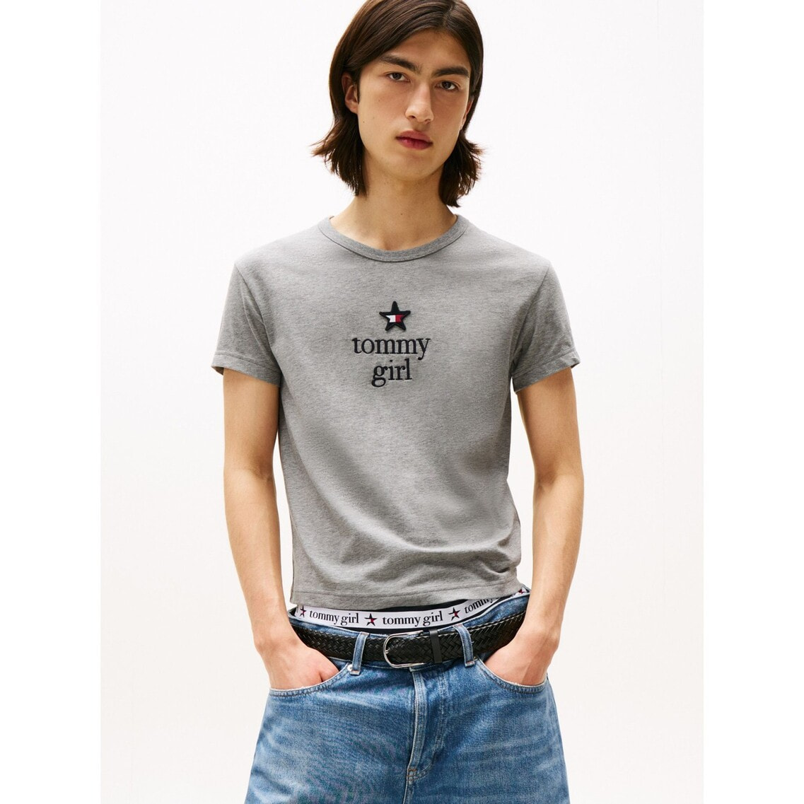 売れ筋商品|||トミーヒルフィガー Tシャツ レディース トップス BUBBLE BACK TEE UNISEX - Print T-shirt - ancient white トミー ヒルフィガー TOMMY HILFIGER トミー ヒルフィガー