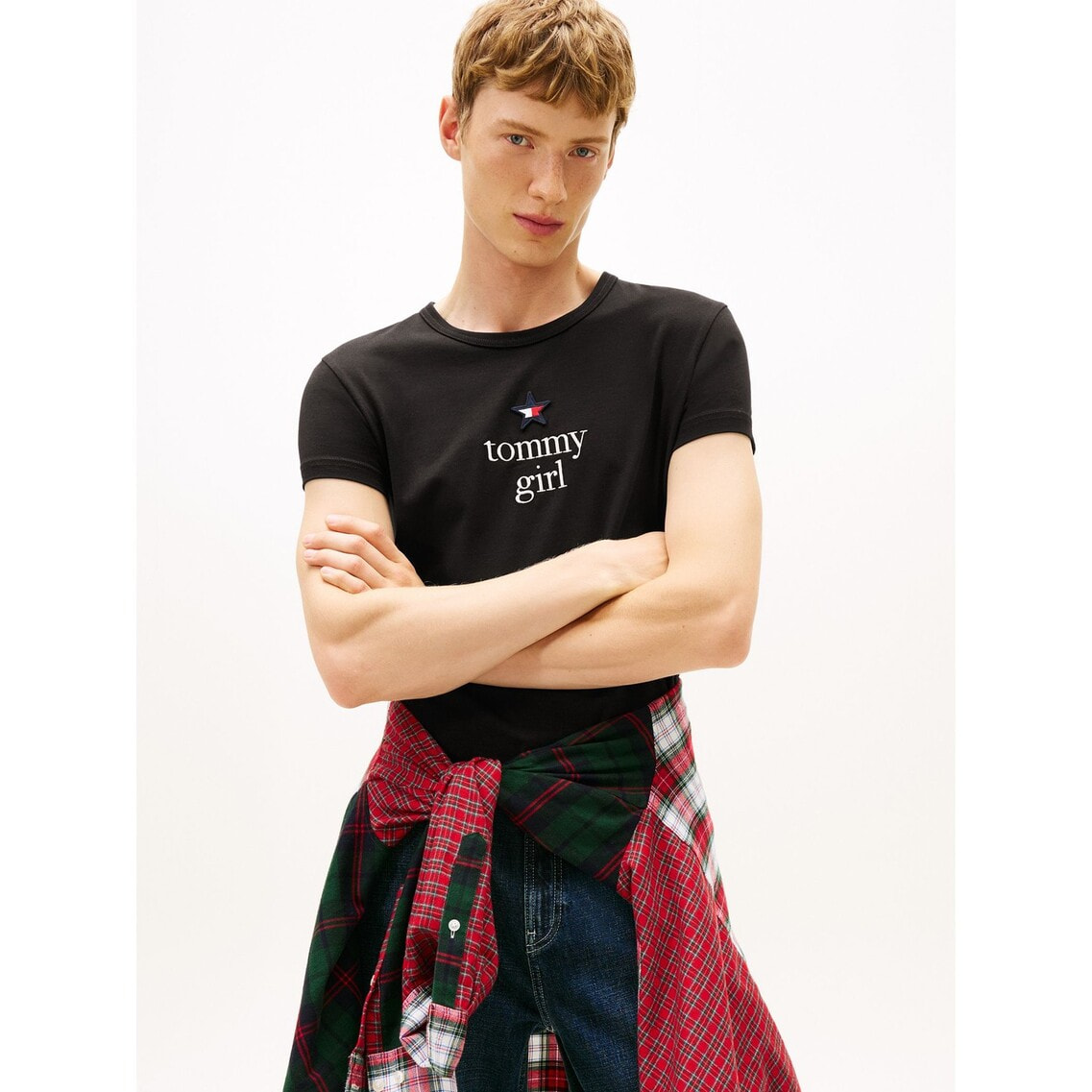 JANG WON YOUNG着用】Tommy Girl スターグラフィックTシャツ | トミー