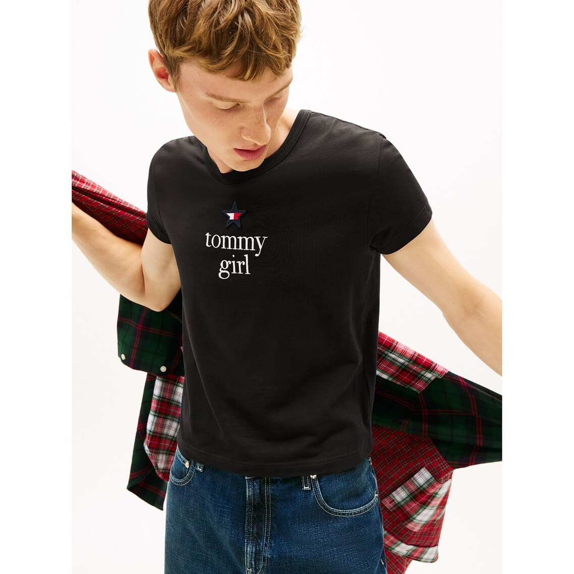 JANG WON YOUNG着用】Tommy Girl スターグラフィックTシャツ | トミー