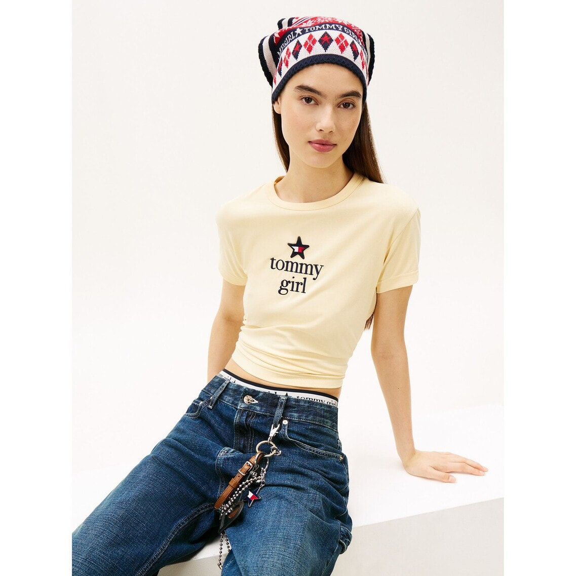 JANG WON YOUNG着用】Tommy Girl スターグラフィックTシャツ | トミー
