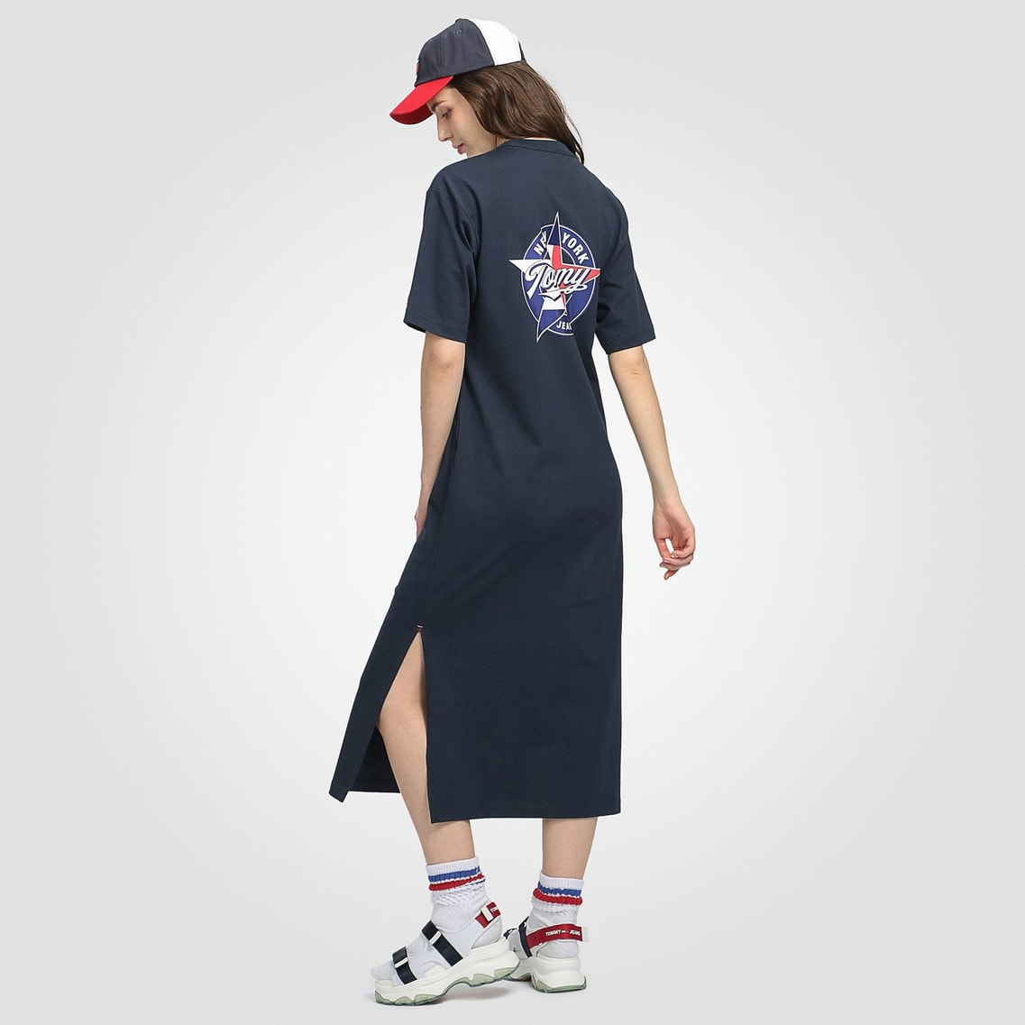 バックプリントマキシワンピース Tommy Hilfiger Tommy Hilfiger トミー ヒルフィガー 公式オンラインストア