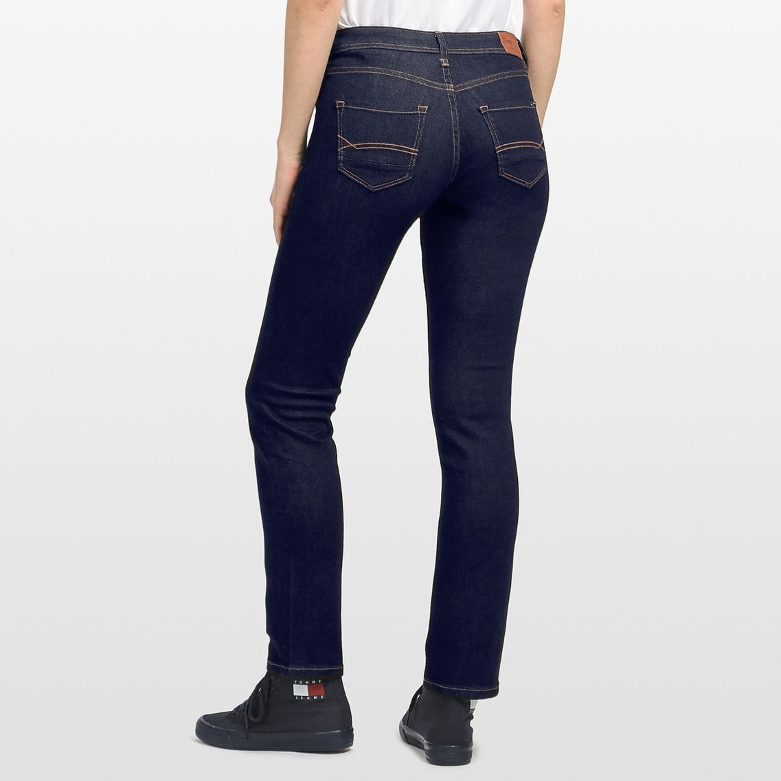 tommy hilfiger jeans mid rise straight sandy