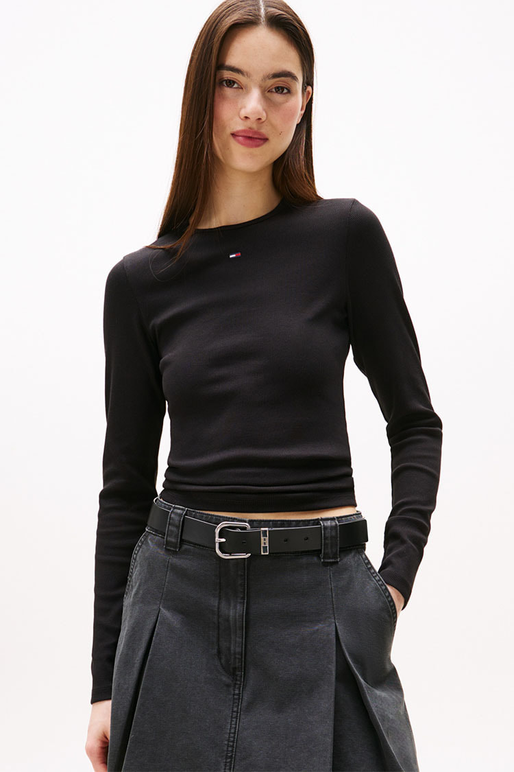 【新品】トミー ジーンズ ロゴ レギンス ブラック 赤ロゴ S tommy jeans（トミー ジーンズ）の「Tommy Jeans Legging with