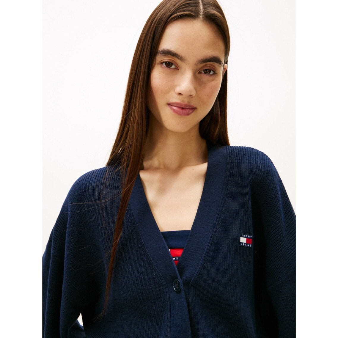 3点でさらに10％OFF】フラッグバッジカーディガン | トミー ジーンズ