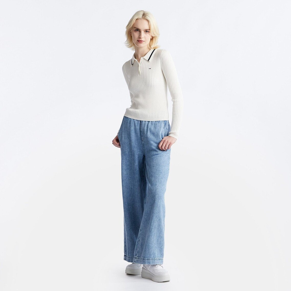 2点でさらに10％OFF】エッセンシャルロングスリーブポロセーター