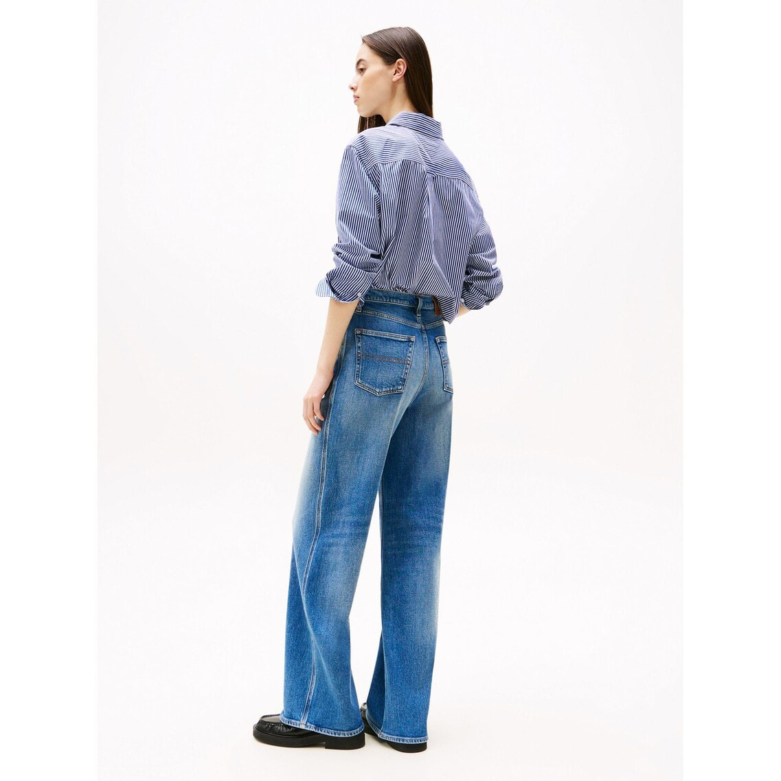 2点でさらに10％OFF】クレアハイライズワイドジーンズ | トミー