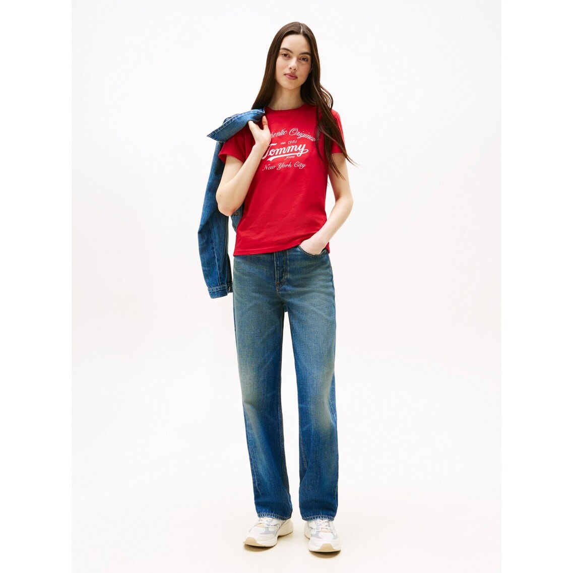 トミーヒルフィガー ストレートデニムパンツ WM38138 27 2点でさらに10％OFF】Denton ストレートトルーカインディゴ
