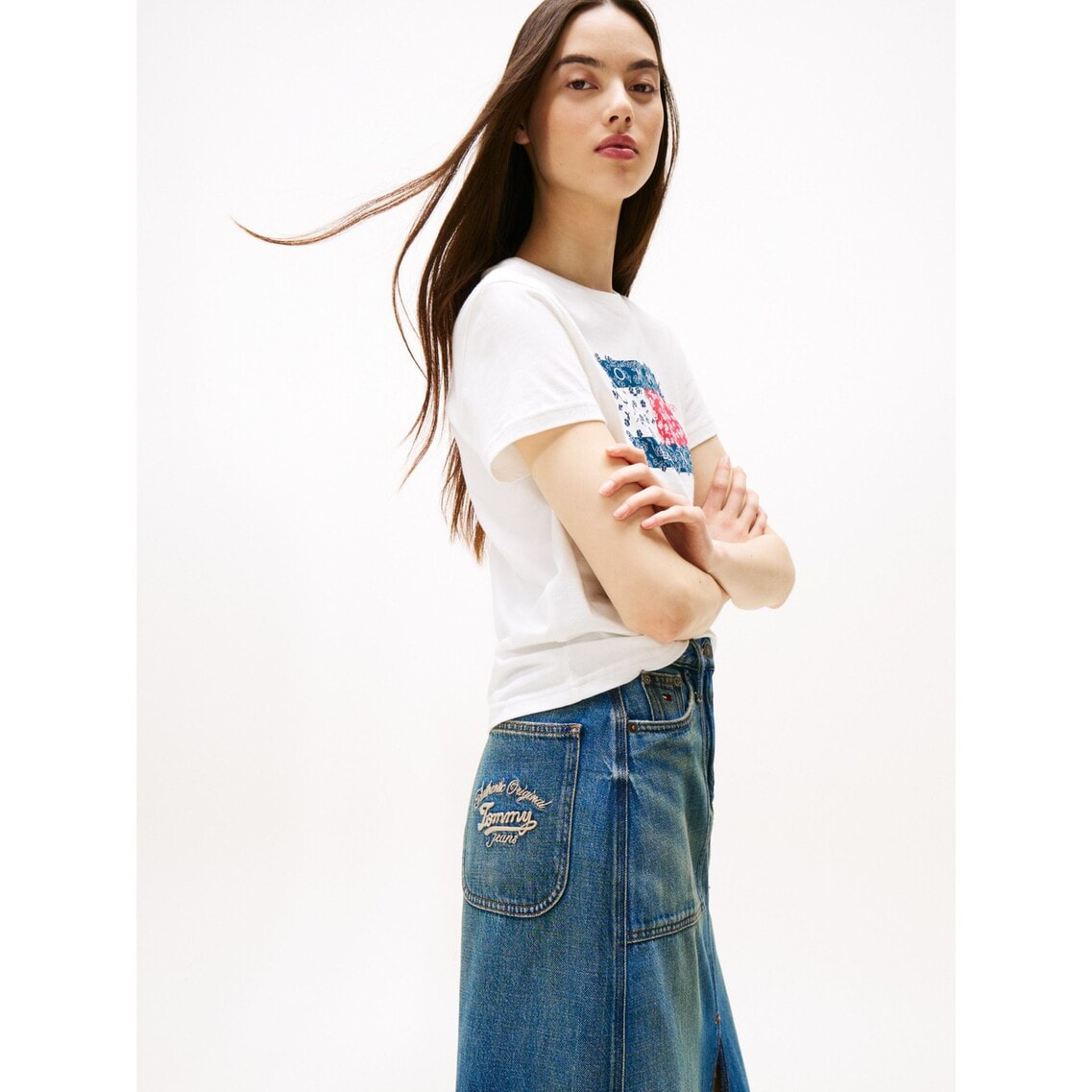 【ウォニョン着用】 JEANS ユーティリティミディスカート ユーティリティミディスカート | トミー ジーンズ | トミー