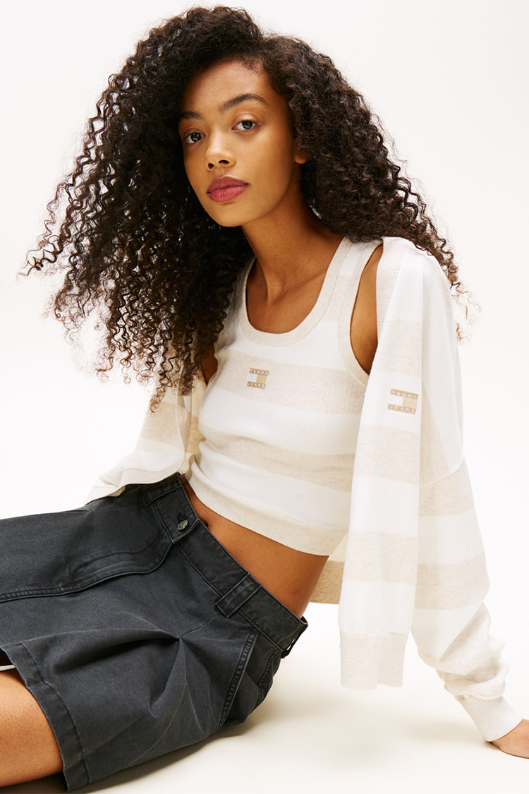 トミー ヒルフィガー TOMMY HILFIGER ゴールドボタンツイル