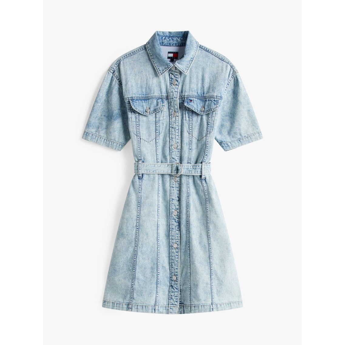  JEANSトミーヒルフィガー デニムワンピース ベルテッドトラッカーデニムワンピース | トミー ジーンズ