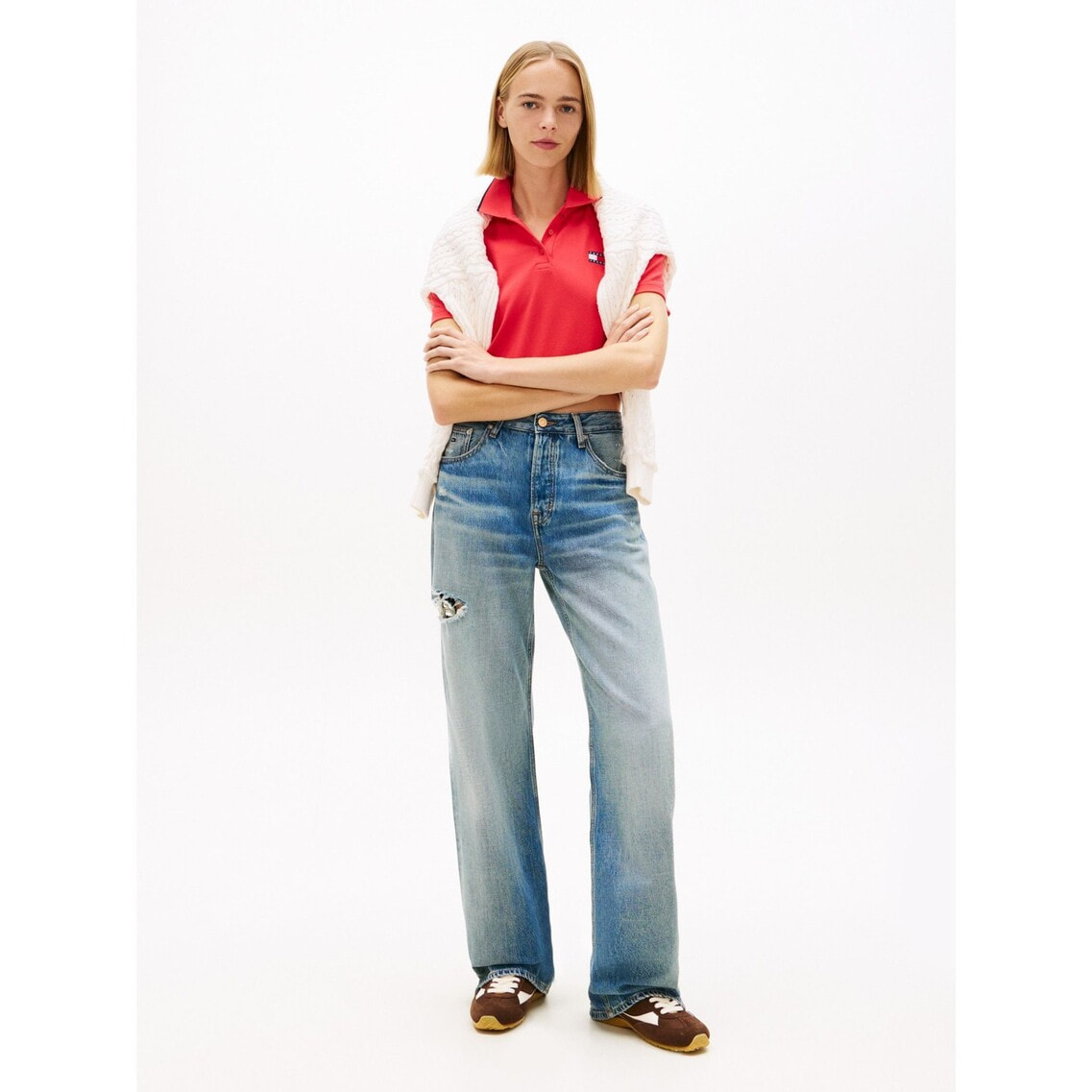 2点でさらに10％ off】クロップドバッジショートスリーブポロシャツ