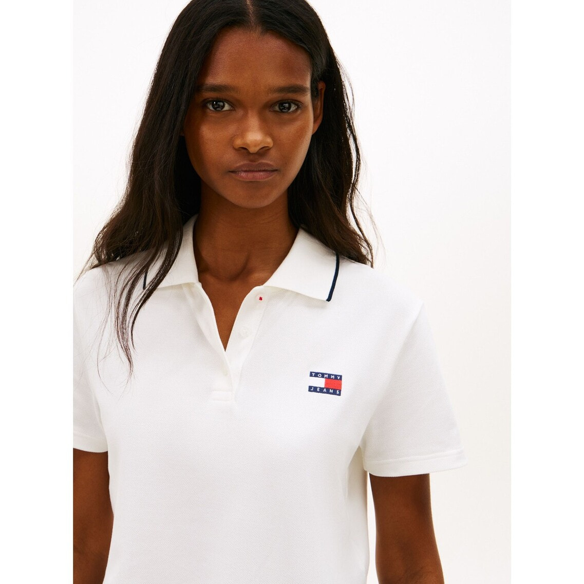 クロップドバッジショートスリーブポロシャツ | トミー ジーンズ