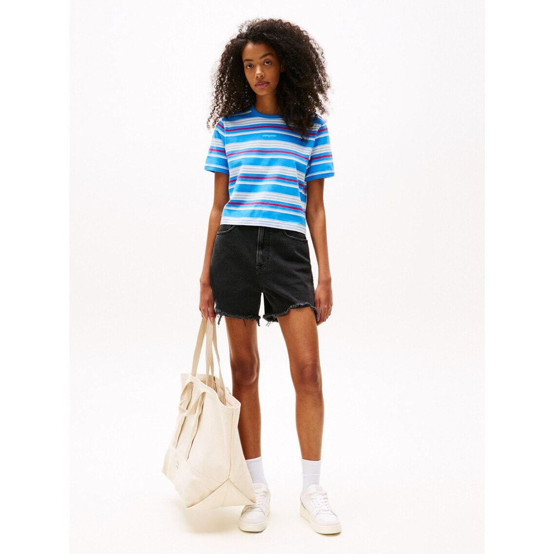 tシャツ レギュラースクリプトボーダーTシャツ レディース レギュラースクリプトボーダーTシャツ | トミー ジーンズ