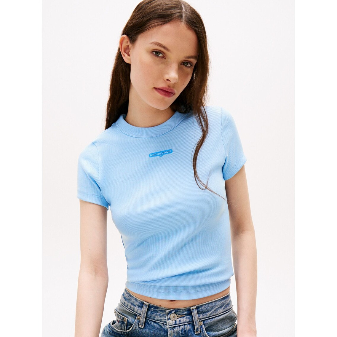トミー ヒルフィガー   スリムスプリクトラベルショートスリーブTシャツ （ブラック） スリムスプリクトラベルショートスリーブTシャツ | トミー