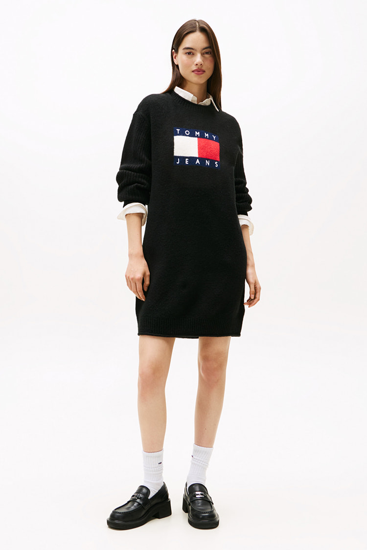 【新品】トミーヒルフィガー　ワンピース　ネイビー　 XXL ロゴ 新品】トミーヒルフィガー ワンピース ネイビー XXL ロゴ